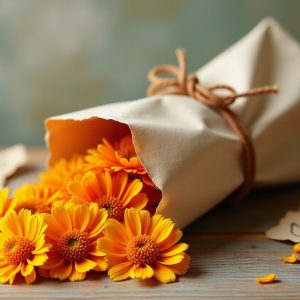 Flux_Dev_A_delicately_arranged_stilllife_composition_featuring_0 Old-World Marigold Heirloom Seeds Bundle